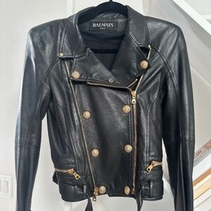 Leather jacket Balmain